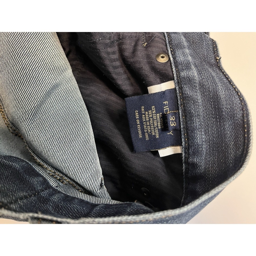 Fidelity Jeans Mens Blue Distressed Calvary Selvedge Seam 50-11/33 Denim - Picture 10 of 13